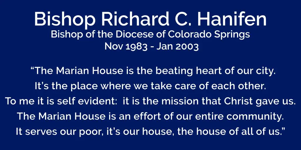 bishop-Hanifen-plaque-HEC-jan-2020 | Catholic Charities of Central Colorado